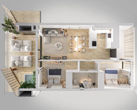 A um passo da praia, apartamentos moderno com acabamentos de luxo, grande potencial arrendamento