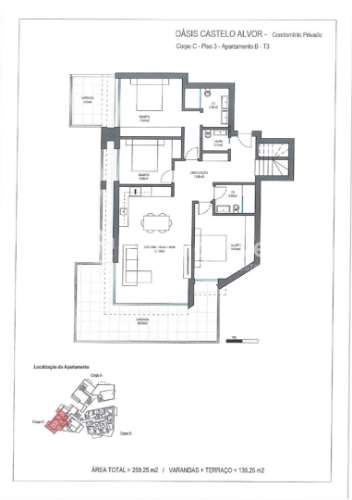 T3 Penthouse a partir de 1 200 000€ com vistas mar, num condo fechado. Centro  Alvor