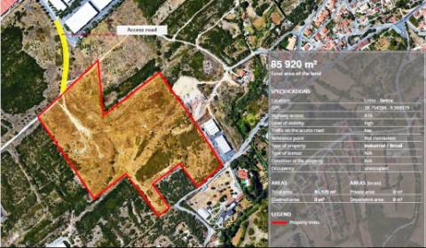Terreno Industrial com 85.000m2, na Zona Industrial do Linhó/Beloura em Sintra