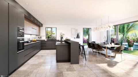 Nova moradia T3 com piscina, condomínio fechado, em Faro