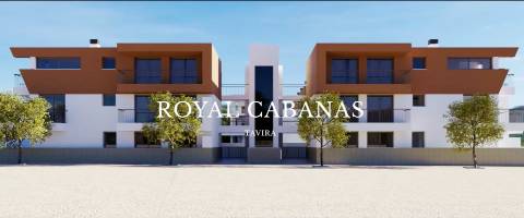 Nova penthouse T2, condomínio com piscina, junto Ria Formosa, em Cabanas de Tavira, Algarve