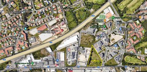 Lote de terreno para construção com 14.885m2, frente estrada principal, na Quinta da Beloura, Sintra