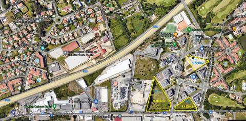 Lote de terreno para construção com 5932m2, frente estrada principal, na Quinta da Beloura, Sintra