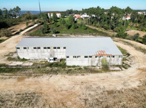 Lote de terreno de 60841m2 com armazém de 1200m2, em Pelariga, Pombal, Leiria