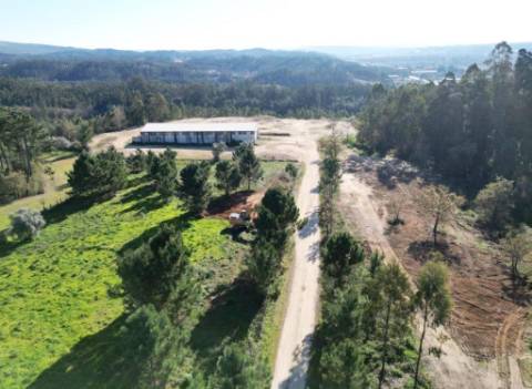 Lote de terreno de 60841m2 com armazém de 1200m2, em Pelariga, Pombal, Leiria