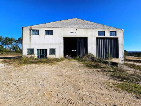 Armazém de 1200m2 em lote de 60841m2, em Pelariga, Pombal, Leiria