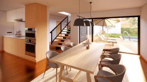 Nova moradia T3 com piscina, vistas mar, junto praias, em Santa Cruz, Torres Vedras