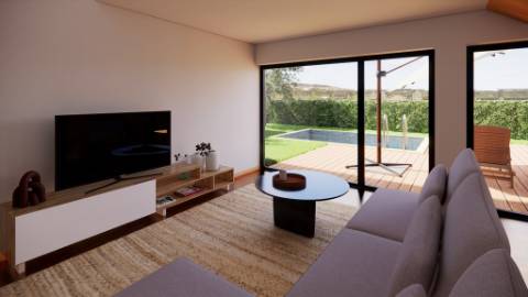 Nova moradia T3 com piscina, vistas mar, junto praias, em Santa Cruz, Torres Vedras