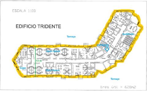 Luminoso escritório , localização central nas Avenidas Novas, em Lisboa