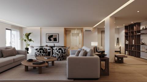 Espaçoso apartamento T3, parqueamentos e terraços, em Cascais