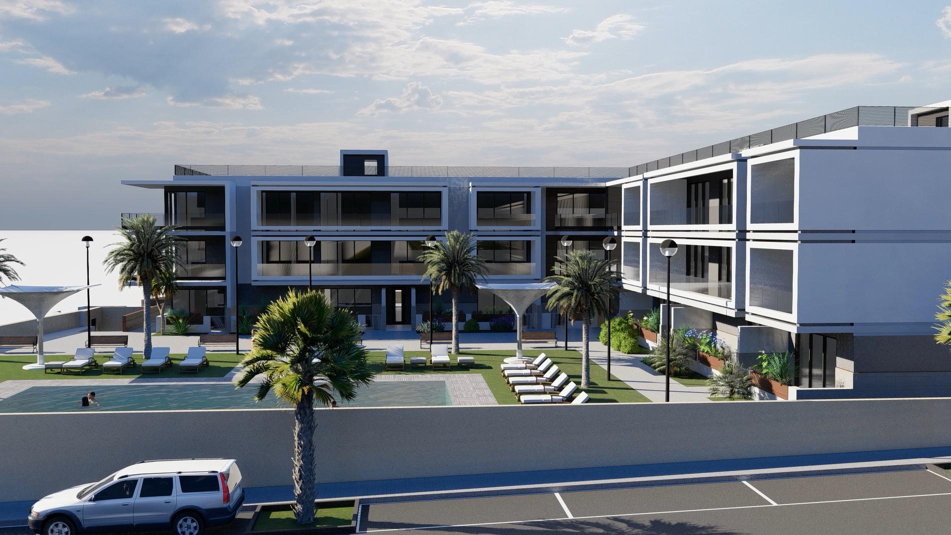 Novo Apartamento T2 em condomínio fechado com piscina na Fuseta.