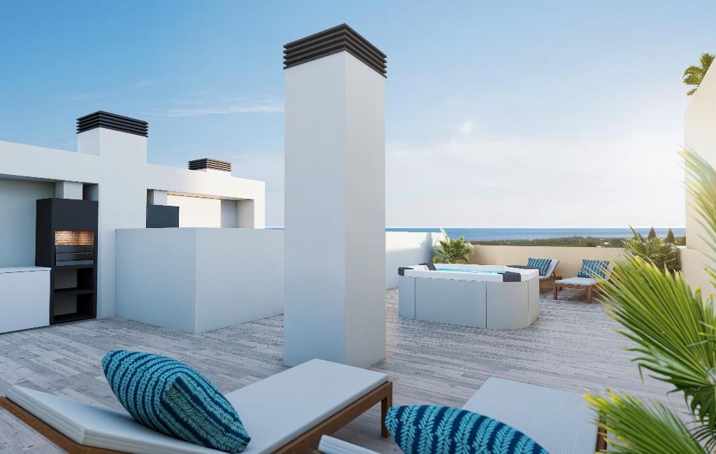 Penthouse T3 novo com varanda, jacuzzi e garagem a poucos minutos a pé da Ponte Romana - Tavira