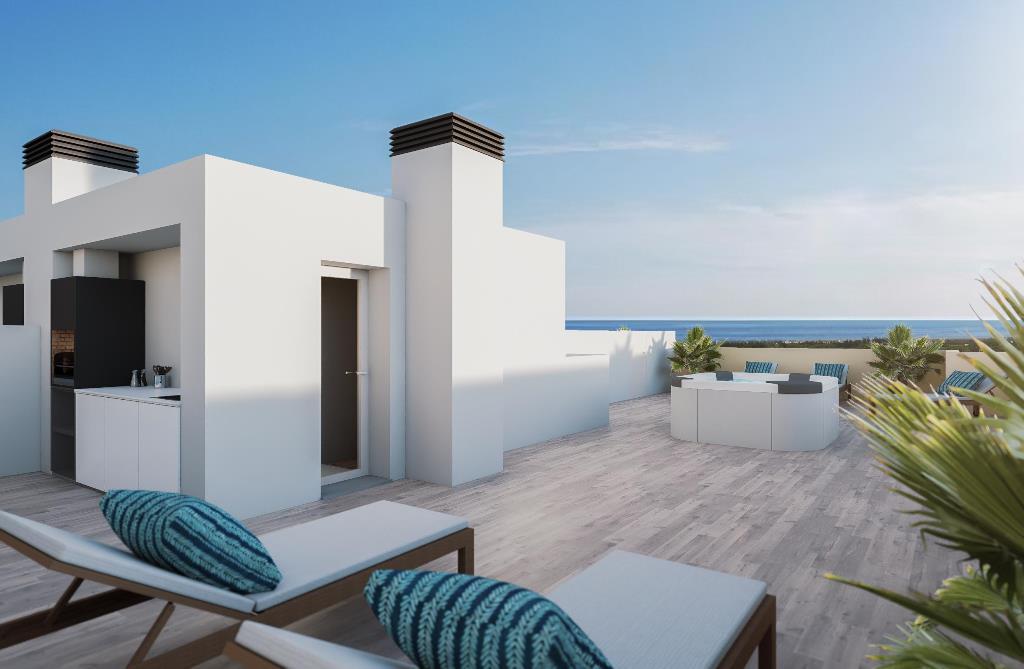 Penthouse T3 novo com varanda, jacuzzi e garagem a poucos minutos a pé do centro de Tavira