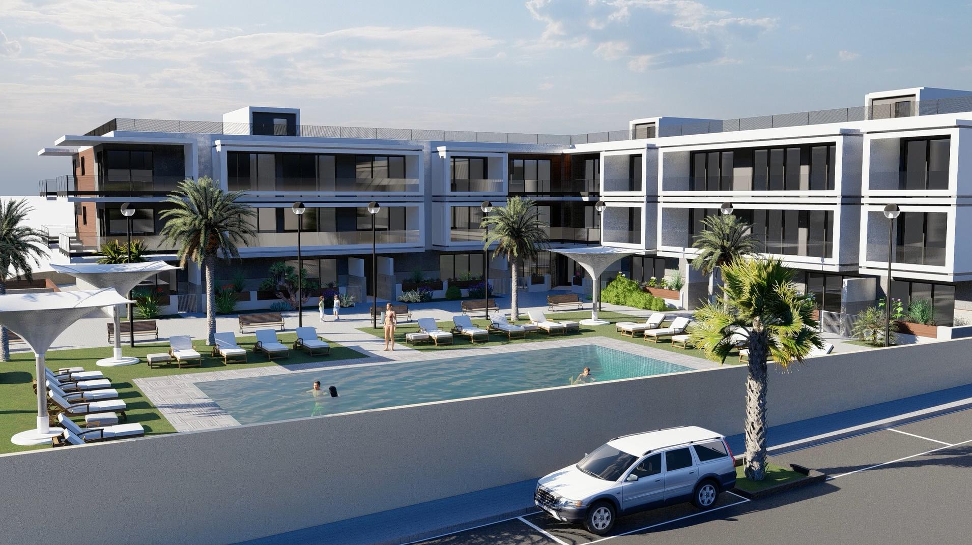 Novo Apartamento T2 em condomínio fechado com piscina na Fuzeta.