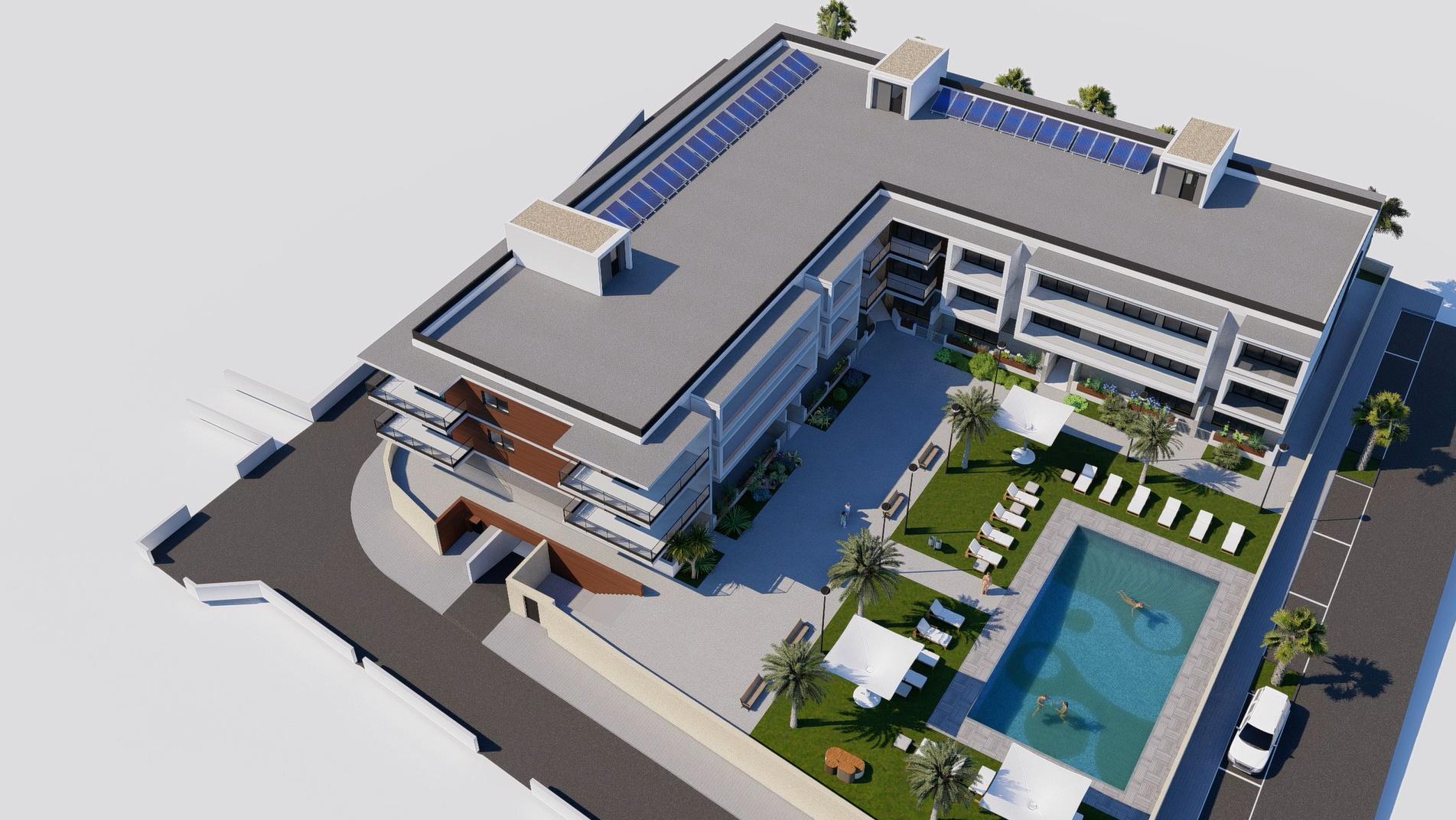 Novo Apartamento T2 em condomínio fechado com piscina na Fuzeta.