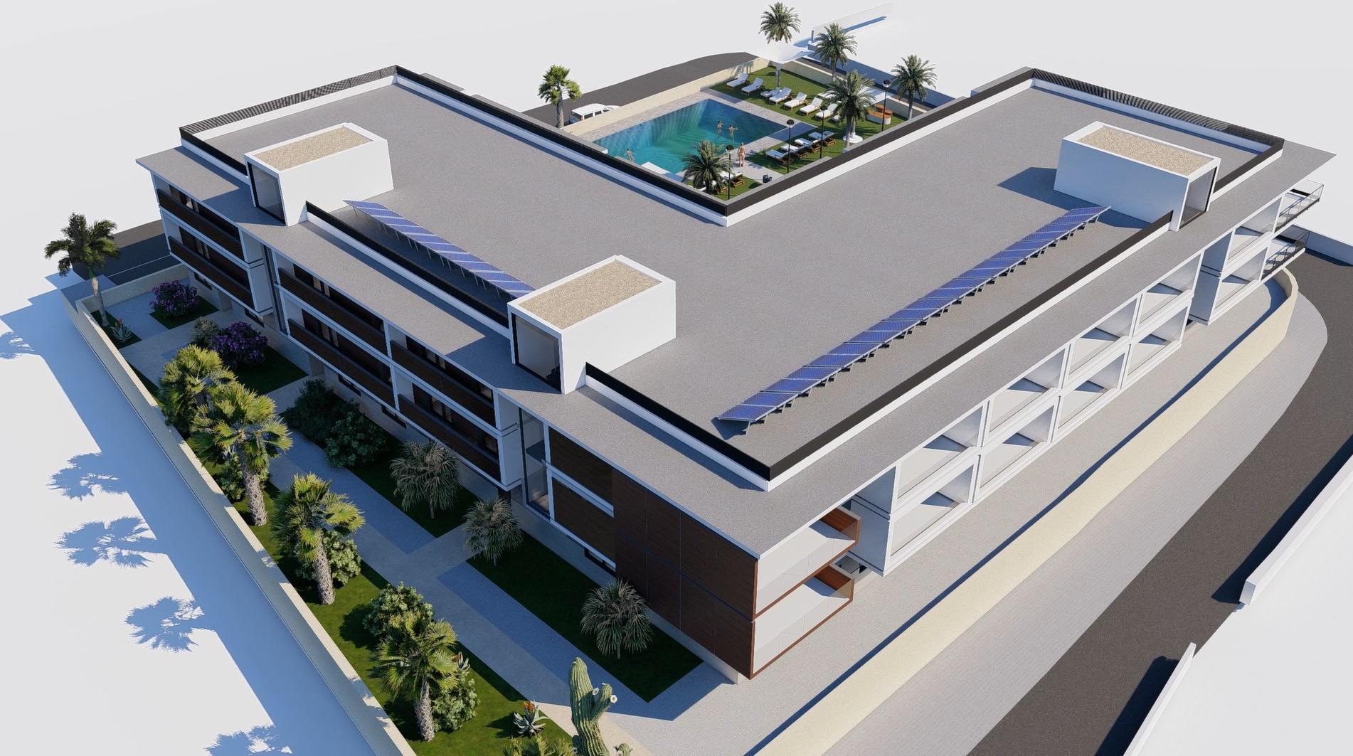 Novo Apartamento T2 em condomínio fechado com piscina na Fuzeta.