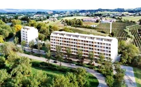 Novo apartamento T2, terraço e garagem box, junto ao centro Alcobaça