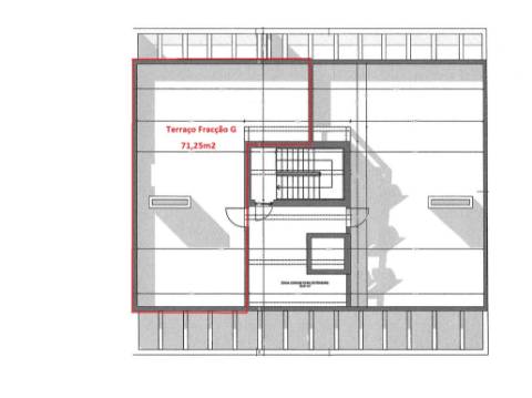 Apartamento T1 novo, varandas, terraço no topo, parqueamento para 1 viatura