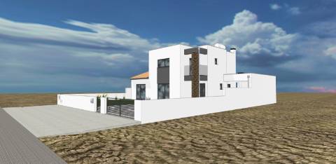 Moradia T3+1 geminada em construção