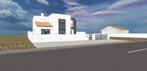 Moradia T3+1 geminada em construção