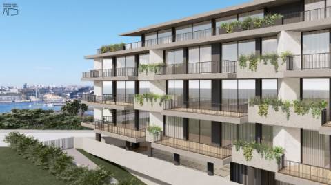 Apartamento T3 c/ Vistas sobre o Rio Douro e sobre o Mar