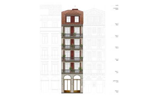 Edifício de 7 pisos Baixa do porto