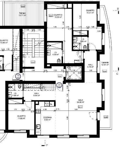 Penthouse com Vista Mar da Sala e Terraço Privado