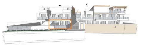 T2 no rés-do-chão com piscina e garagem em condomínio em Cabanas de Tavira
