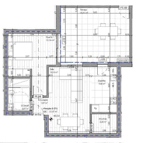 Apartamento T1 com acesso a piscina para venda em Cabanas de Tavira