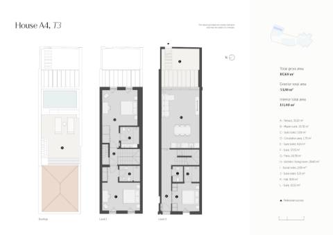 Moradia T3 luxuosa, em Tavira com piscina e estacionamento privado