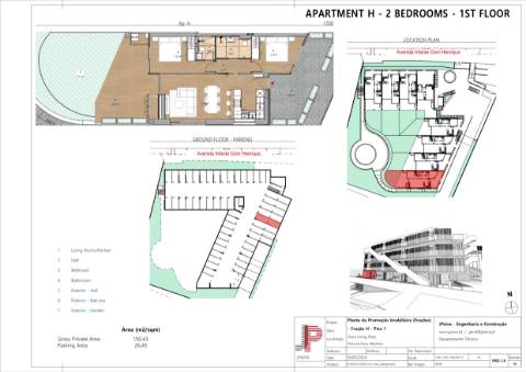 Apartamento T2 com jardim privado, garagem e piscina em Albufeira