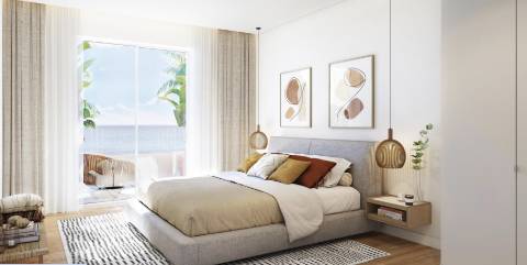 Oceanfront T1 com Piscina e Garagem em Quarteira