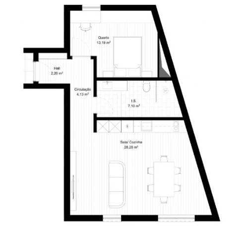 Apartamento T1 para venda com garagem no centro de Portimão