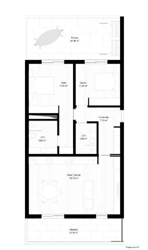 Apartamento T2 com varanda e garagem em Portimão