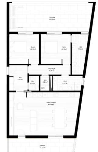 Apartamento T2 com terraço, varanda e garagem no centro de Portimão