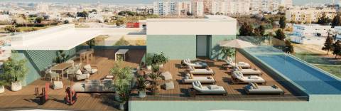 Apartamento T3 Duplex com Rooftop Privativo e piscina