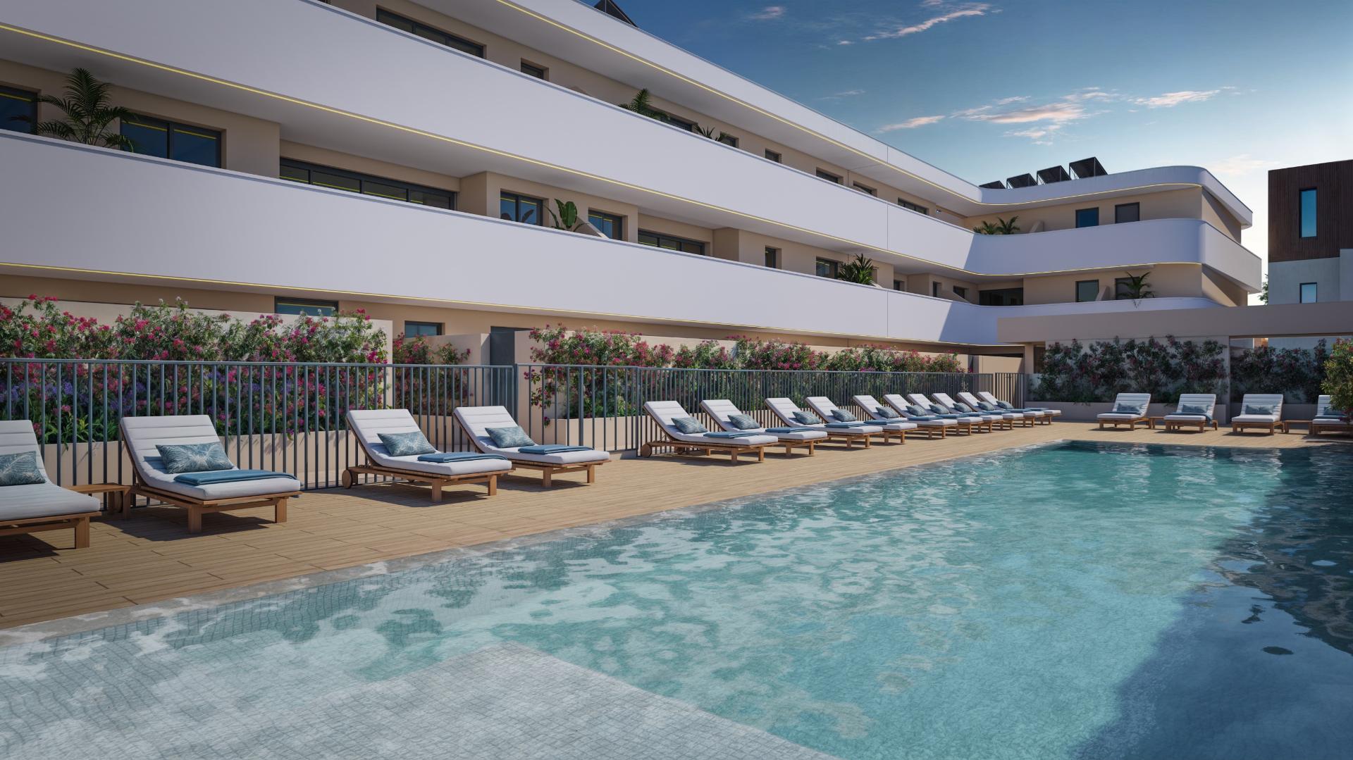 Penthouse T3 com terraço privado e acesso a piscina em Cabanas de Tavira