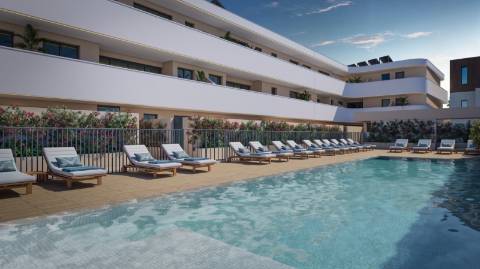 Apartamento T2 Moderno com piscina e Garagem em Cabanas de Tavira