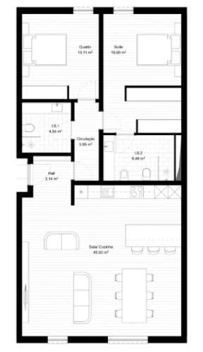 Apartamento T2 para venda com garagem no centro de Portimão