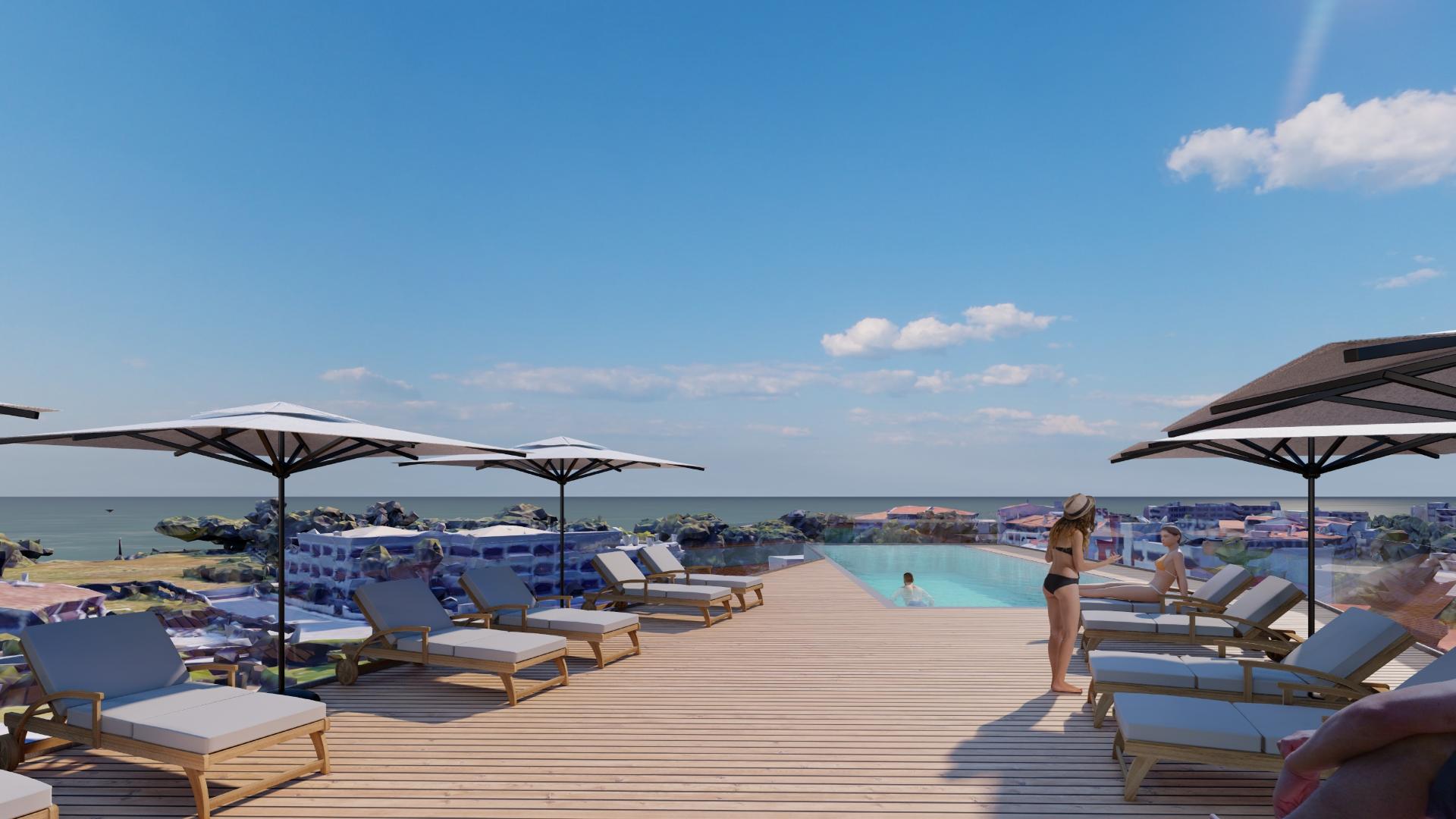 Apartamento T2 em Albufeira com vista Mar, piscina e garagem