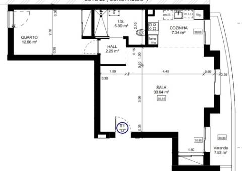 Apartamento 1 Quarto com Garagem em Tavira