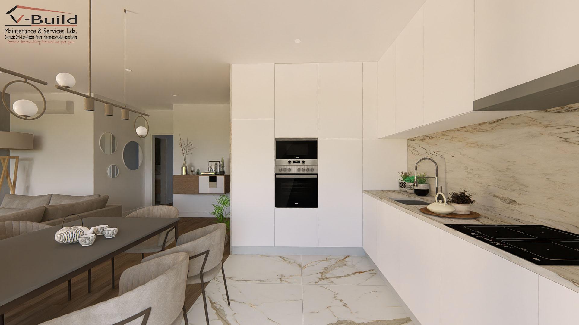 Apartamento T3 no rés-do-chão com terraço e jacuzzi em fase de construção