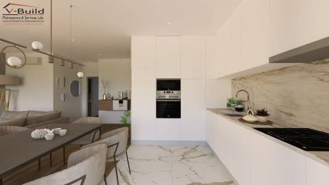 Apartamento T3 no rés-do-chão com terraço e jacuzzi em fase de construção