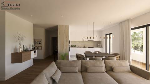 Apartamento T3 no rés-do-chão com terraço e jacuzzi em fase de construção