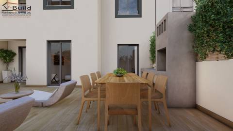 Apartamento T3 no rés-do-chão com terraço e jacuzzi em fase de construção