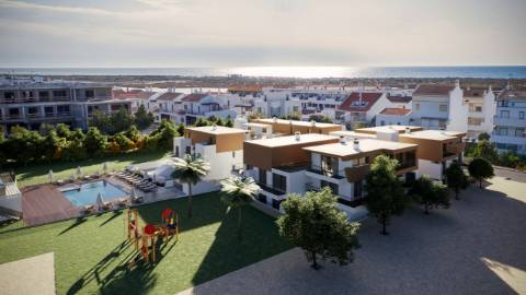 Apartamento T2 em condomínio com piscina e garagem em Cabanas de Tavira