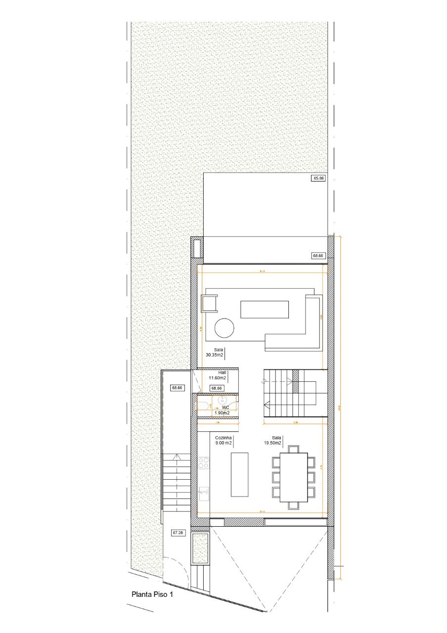 MORADIA T3 de 3 FRENTES