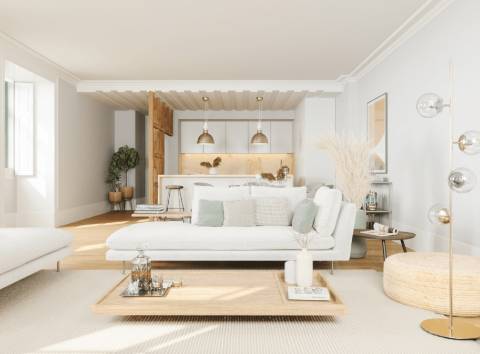 Apartamento duplex T3+1, com terraço e estacionamento, com vista para o Rio Tejo, no Chiado