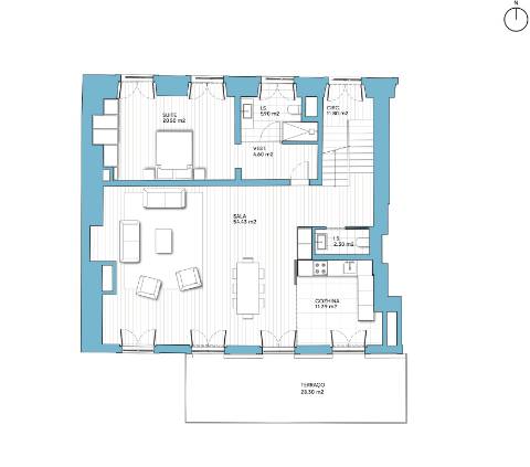 Apartamento duplex T3+1, com terraço e estacionamento, com vista para o Rio Tejo, no Chiado