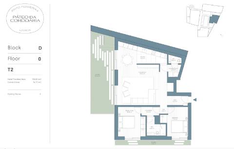 T2 no Condominio Privado Pateo da Cordoaria